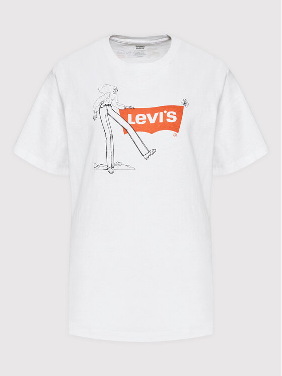Levi's® Levi's® T-shirt Graphic Jet A0345-0032 Bijela Loose Fit