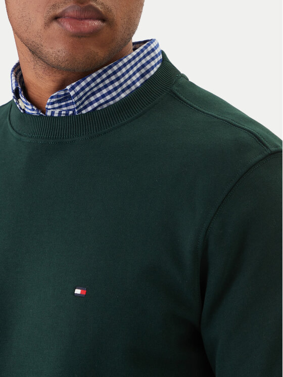 Tommy Hilfiger Tommy Hilfiger Felpa Essential MW0MW37237 Verde Regular Fit