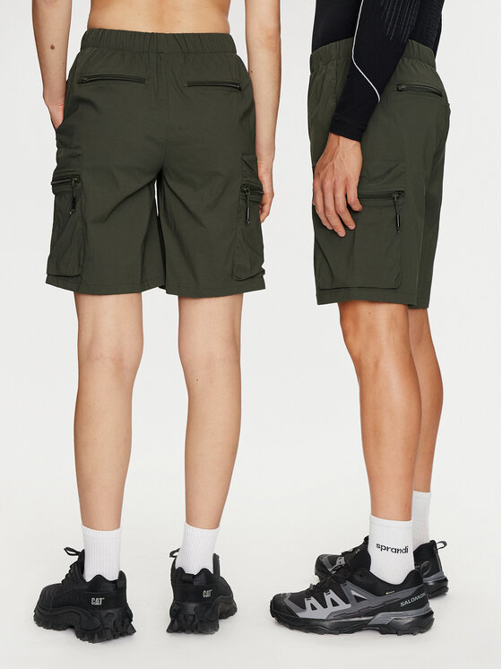Rains Rains Szorty sportowe Tomar Shorts 19310 Zielony Regular Fit