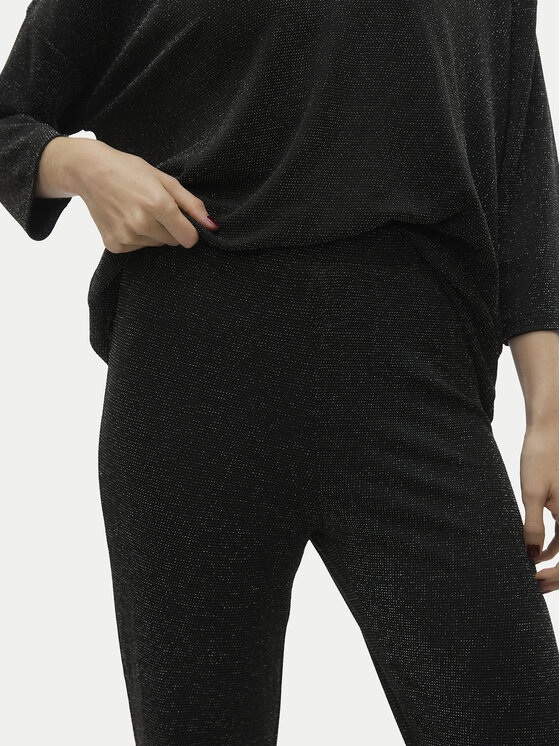 Vero Moda Vero Moda Úpletové kalhoty Kanva 10296871 Černá Regular Fit