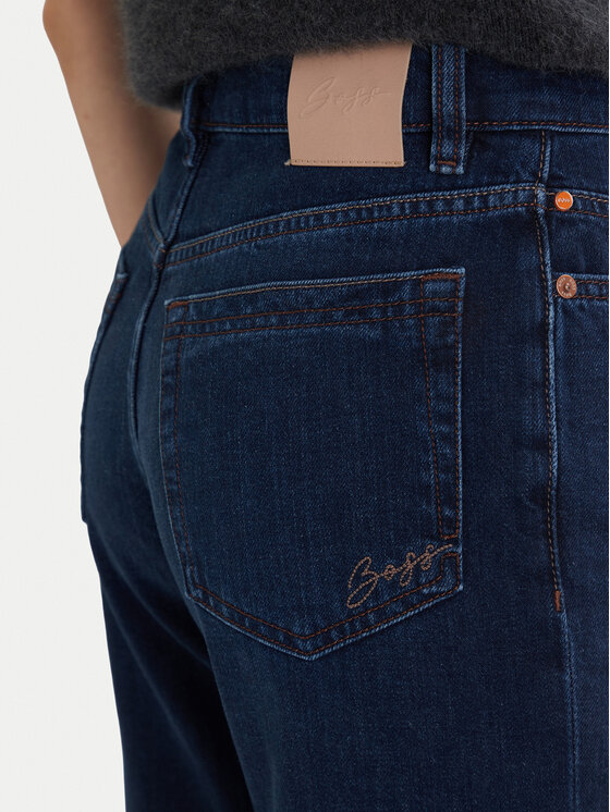 BOSS BOSS Jeans hlače C_Ada 50553902 Mornarsko modra Straight Fit