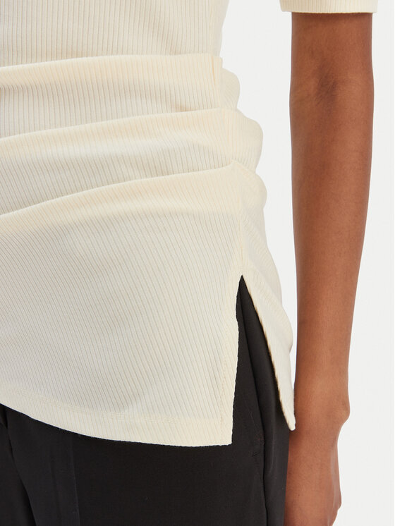Calvin Klein Calvin Klein Blúz LV044E267G Bézs Slim Fit