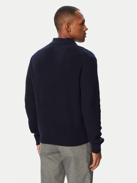 Tommy Hilfiger Tommy Hilfiger Pullover Fisherman MW0MW42804 Dunkelblau Regular Fit
