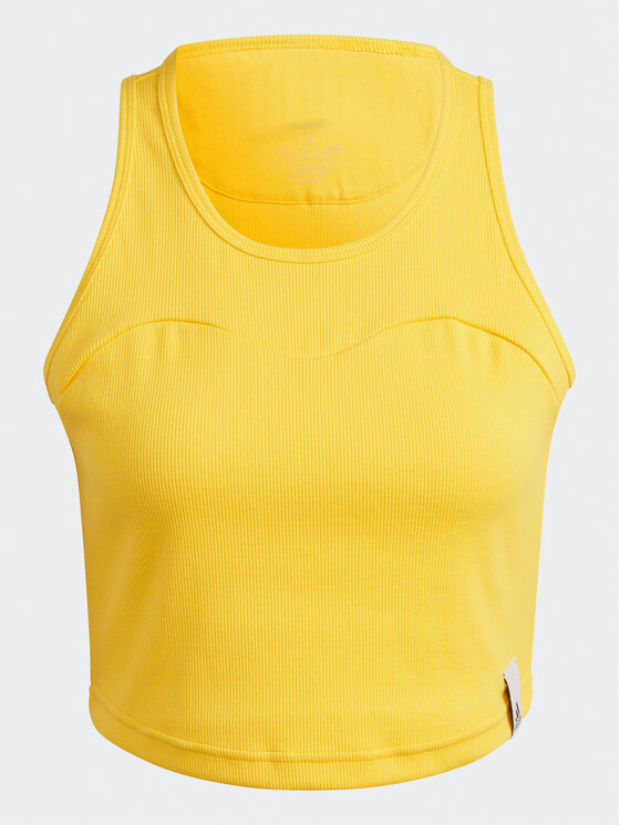 adidas adidas Top Lounge Rib Tank Top IC6506 Gelb Fitted Fit