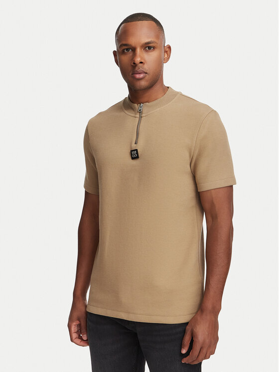 HUGO HUGO T-krekls Dabi 50563018 Tumši bēša Regular Fit
