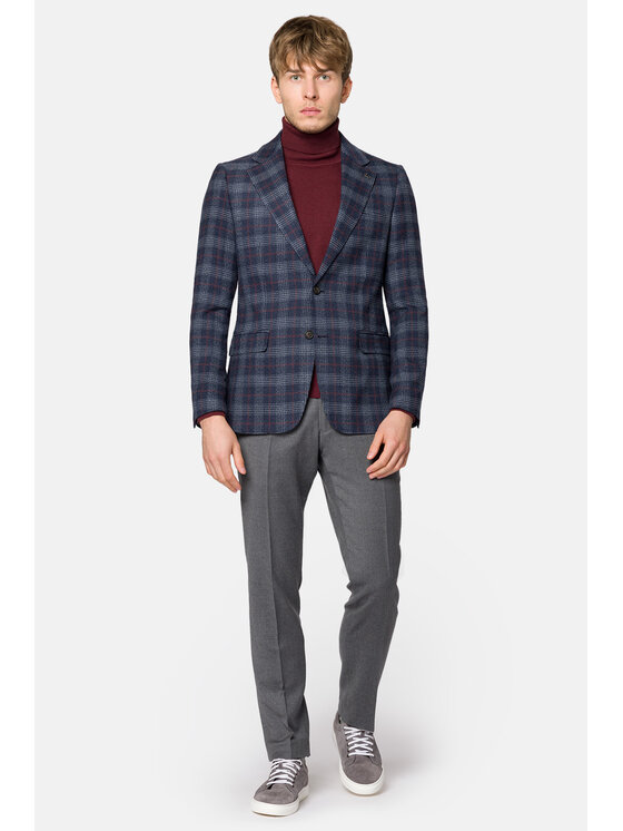 Lancerto Lancerto Marynarka Shildon MA131223000011 Granatowy Slim Fit
