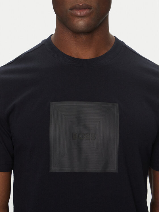BOSS BOSS T-shirt Logo 50538096 Tamnoplava Regular Fit