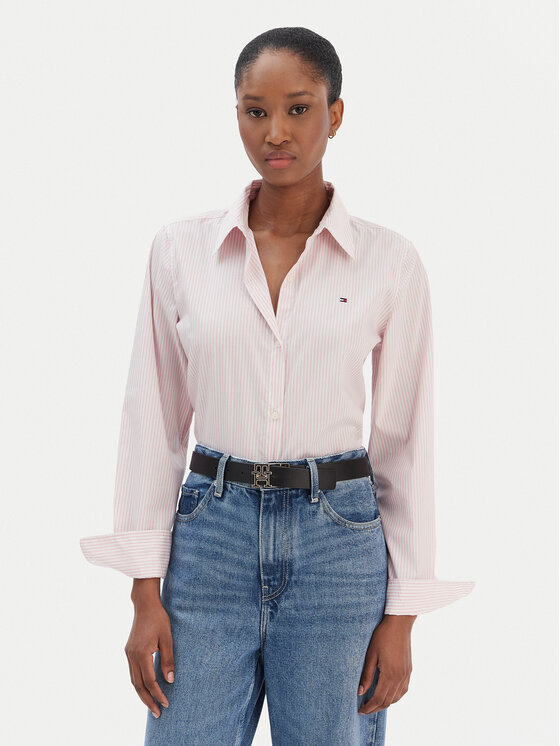 Tommy Hilfiger Cămașă Ess WW0WW47169 Roz Regular Fit