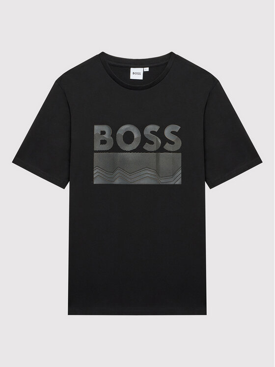 BOSS Boss T-Shirt J25M02 D Czarny Regular Fit