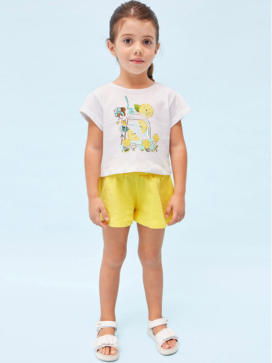 Mayoral Mayoral Komplet t-shirt i szorty sportowe 3213 Kolorowy Regular Fit