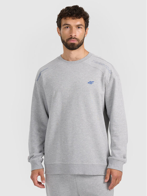 4F 4F Bluza VICTORY FIT Szary jasny Regular Fit