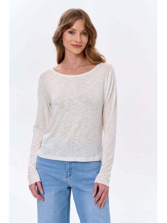 blue shadow blue shadow Bluzka Kandelaria Écru Regular Fit