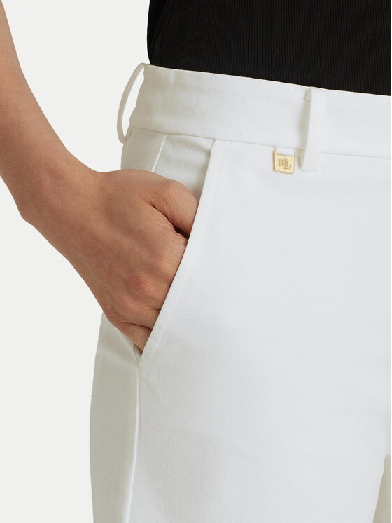 LAUREN RALPH LAUREN Lauren Ralph Lauren Шорти от плат Bsr-Btms 200661653 Бял Regular Fit