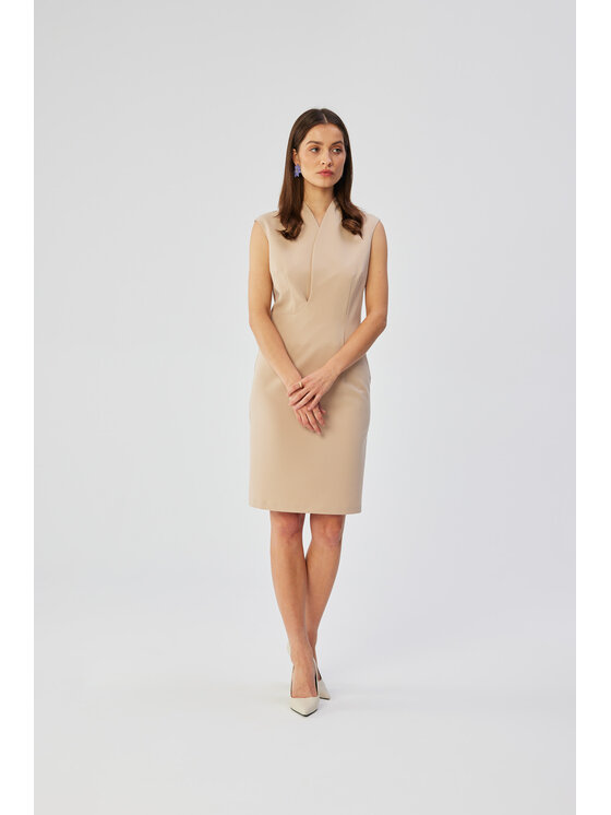 Stylove Stylove Večerní šaty S360 Béžová Comfortable Fit