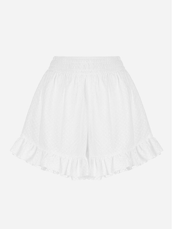 Le Collet Le Collet Szorty materiałowe LEVIN Biały Short Fit