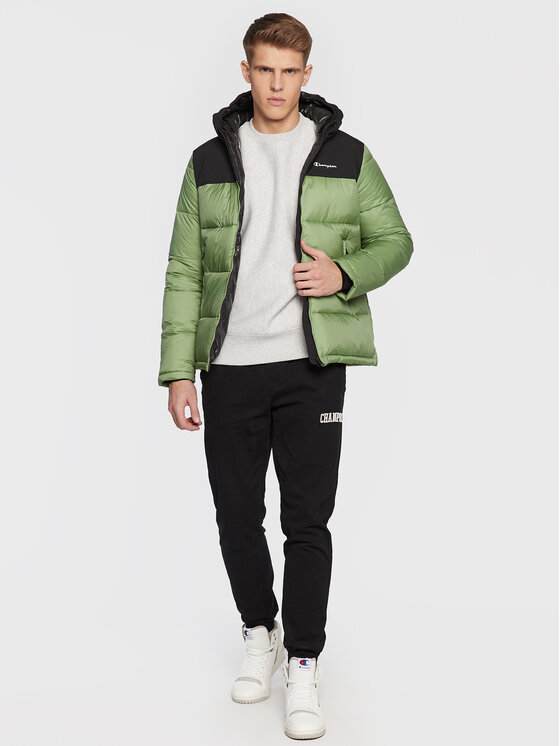 Champion Champion Giubbotto invernale Script Logo 218080 Verde Regular Fit