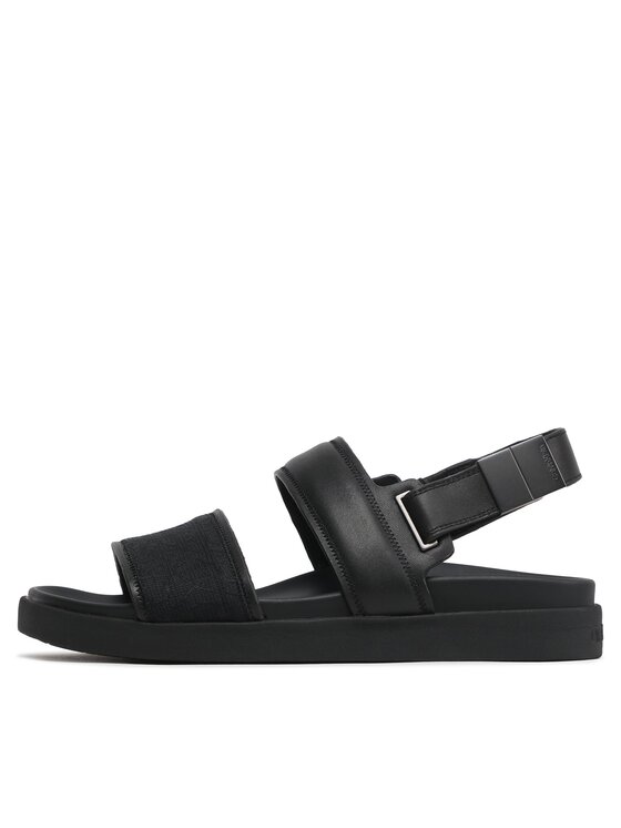 Calvin Klein Calvin Klein Sandali Back Strap Sandal Mono Jq HM0HM00970 Nero