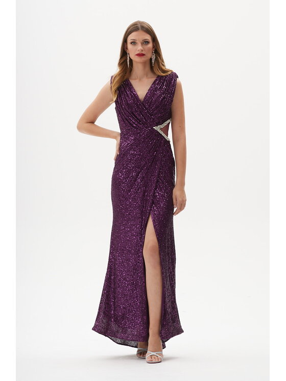 CASTELLANI CASTELLANI Sukienka Loreta Fioletowy Regular Fit