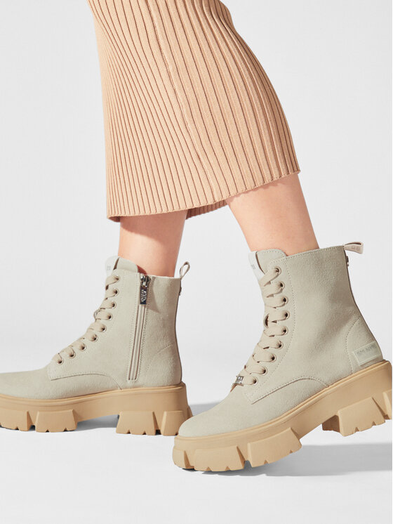 Steve Madden Steve Madden Trapery Tanker Bootie SM11001261 SM11001261-846 Beżowy