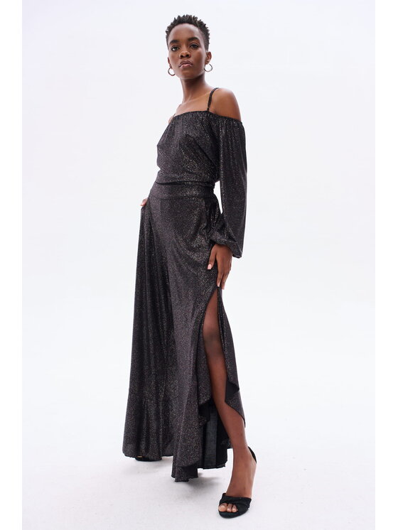 blue shadow blue shadow Spodnie damskie Scarli Czarny Regular Fit