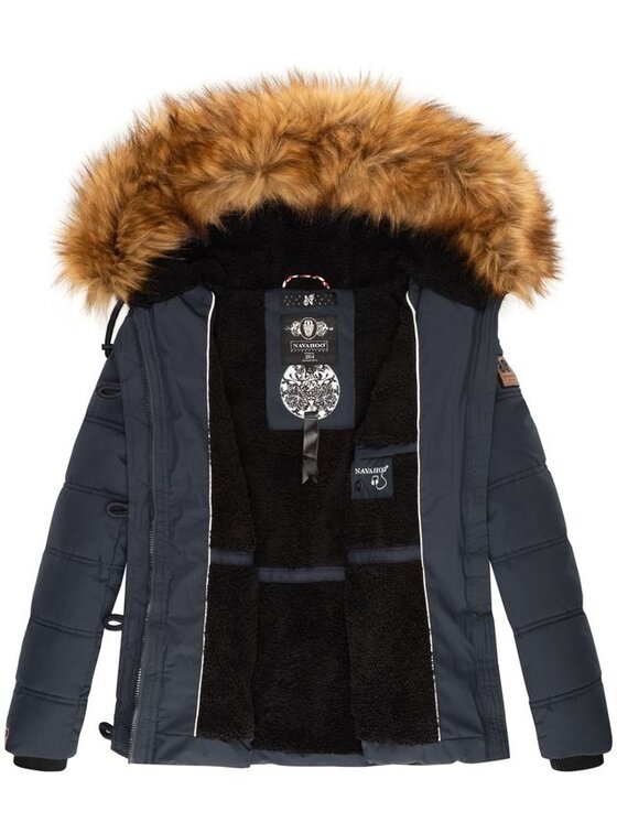 Navahoo Navahoo Kurtka zimowa Zoja Niebieski Casual Fit
