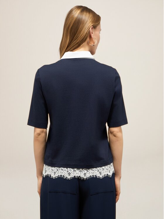 Oltre Oltre T-shirt G068J004288N034 Blu Regular Fit