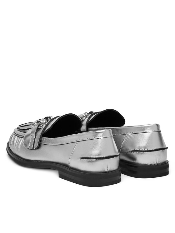 Eva Minge Eva Minge Loaferice PETUNIA-V1792-335-1 Srebrna