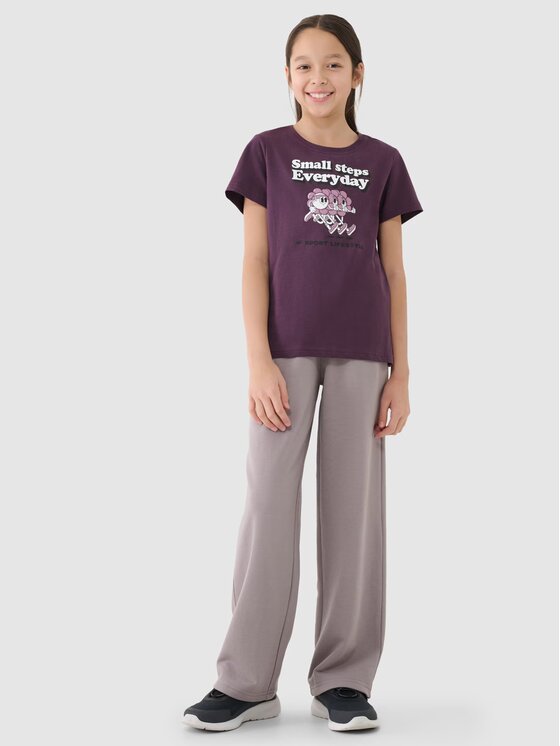4F 4F T-Shirt 4FJRSS25TTSHF2585-50S Fialová Regular Fit