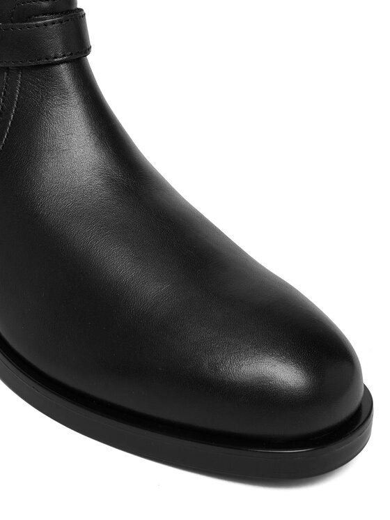 Tommy Hilfiger Tommy Hilfiger Īsie zābaki Th Buckle Riding Leather Bootie FW0FW08781 Melns