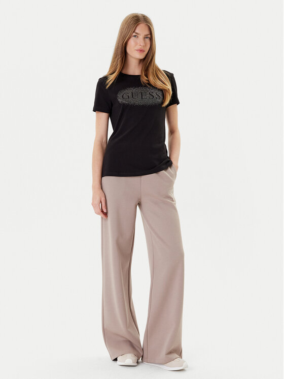 Guess Guess T-Shirt V5YI08 J1314 Czarny Regular Fit
