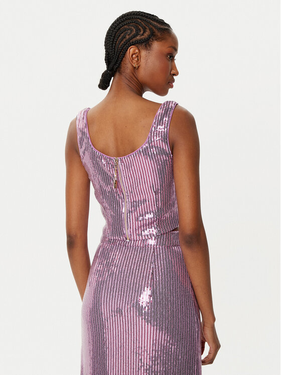 Fracomina Fracomina Marškinėliai FQ24WT2001W66701 Violetinė Slim Fit