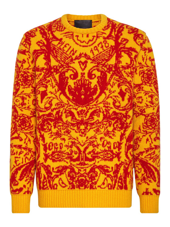PHILIPP PLEIN PHILIPP PLEIN Longsleeve 2261 Żółty Regular Fit
