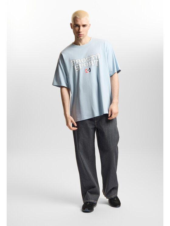 PROSTO. PROSTO. T-Shirt Sport Niebieski Oversize