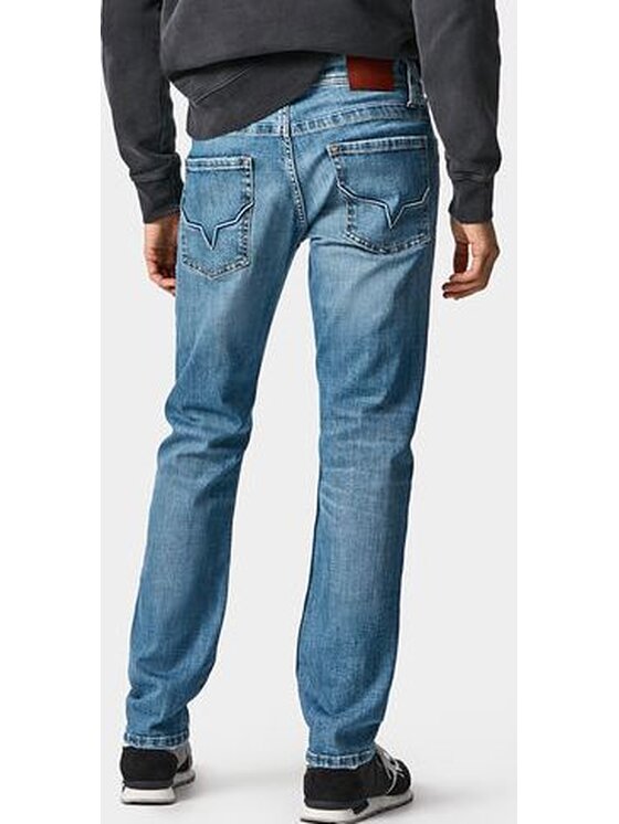 Pepe Jeans Pepe Jeans Kalhoty z materiálu PM206318WR94 Modrá Regular Fit