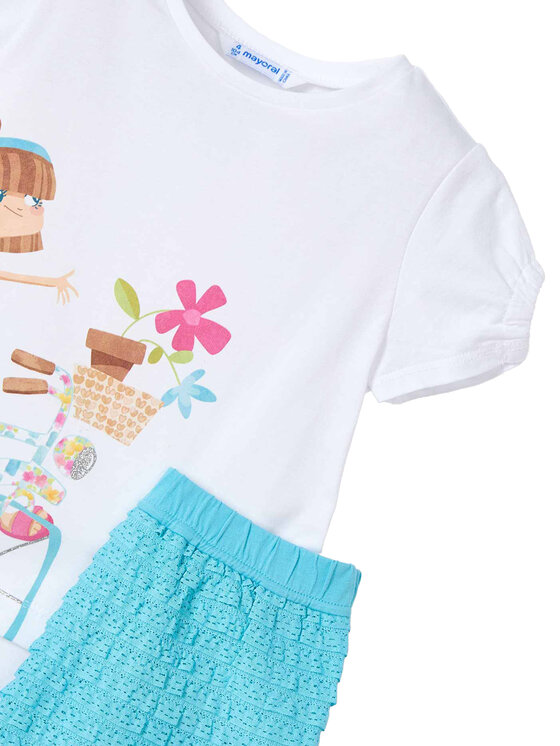 Mayoral Mayoral Set T-Shirt und Shorts 3211 Blau Regular Fit