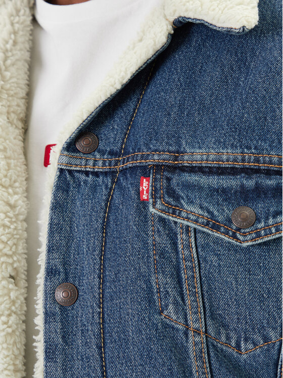 Levi's® Levi's® Džínsová bunda Type III Sherpa 16365-0292 Modrá Regular Fit