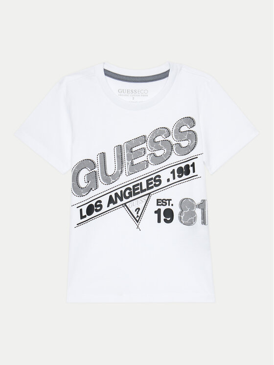 Guess Guess Тишърт N4BI10 I3Z14 Бял Regular Fit