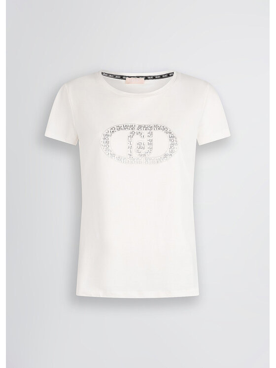 Liu Jo Liu Jo T-shirt TA5173JS003M9294 Bianco Regular Fit