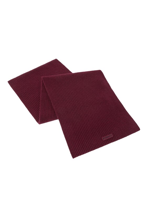 PINKO PINKO Szalik Slovenia sciarpa half english Bordowy