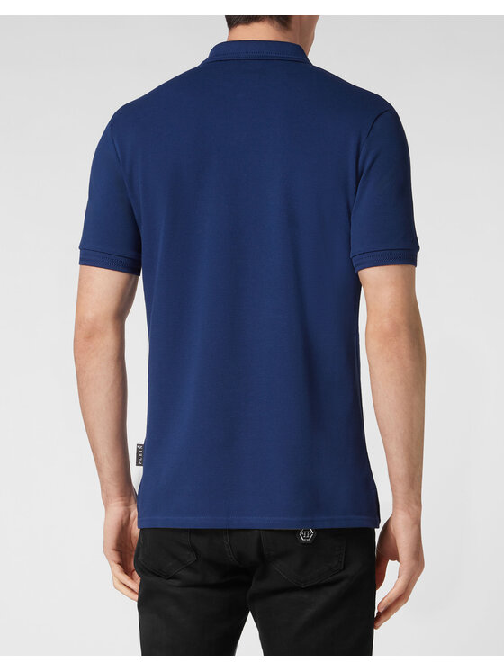 PHILIPP PLEIN PHILIPP PLEIN Polo 275 Niebieski jasny Slim Fit