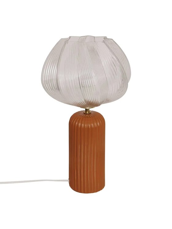 MIAhome MIAhome Lampa stołowa ceramiczna pomarańczowa Phylas Pomarańczowy