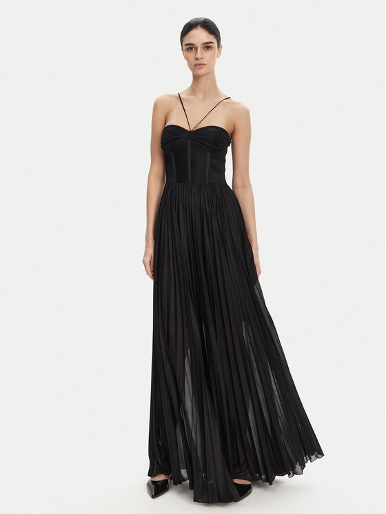 PINKO PINKO Večerné šaty 104994 A2DM Čierna Regular Fit
