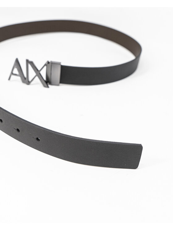 Armani Exchange Armani Exchange Cintura da uomo METALLIC PLATE Nero