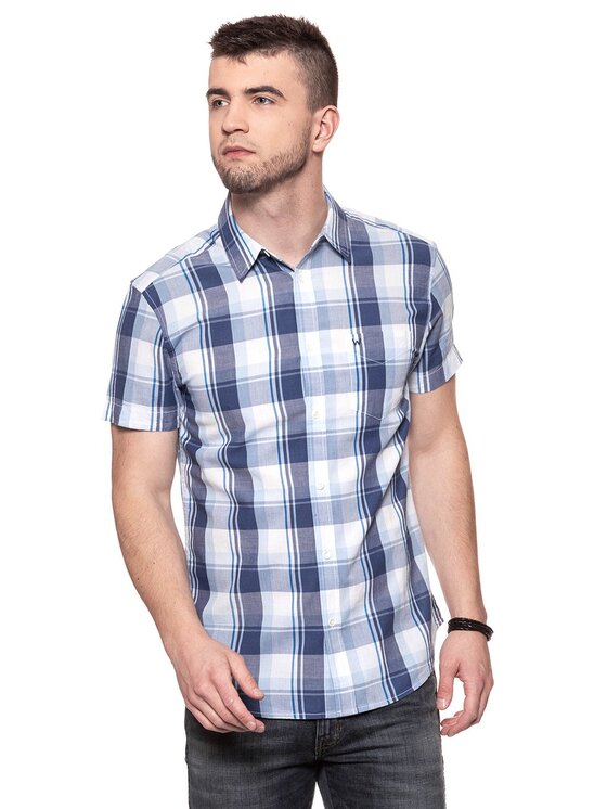 Wrangler Wrangler Koszula SS 1PKT SHIRT Biały Regular Fit