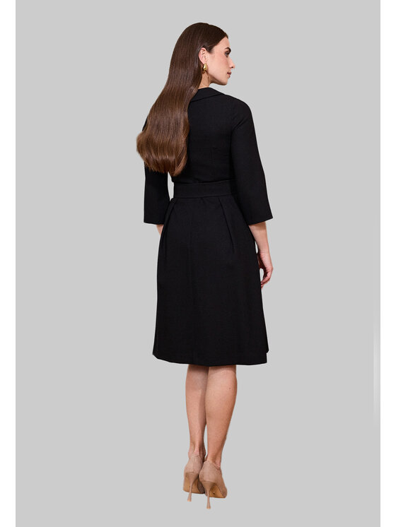 Kasia Zapała Kasia Zapała Sukienka codzienna Rita black Czarny Slim Fit