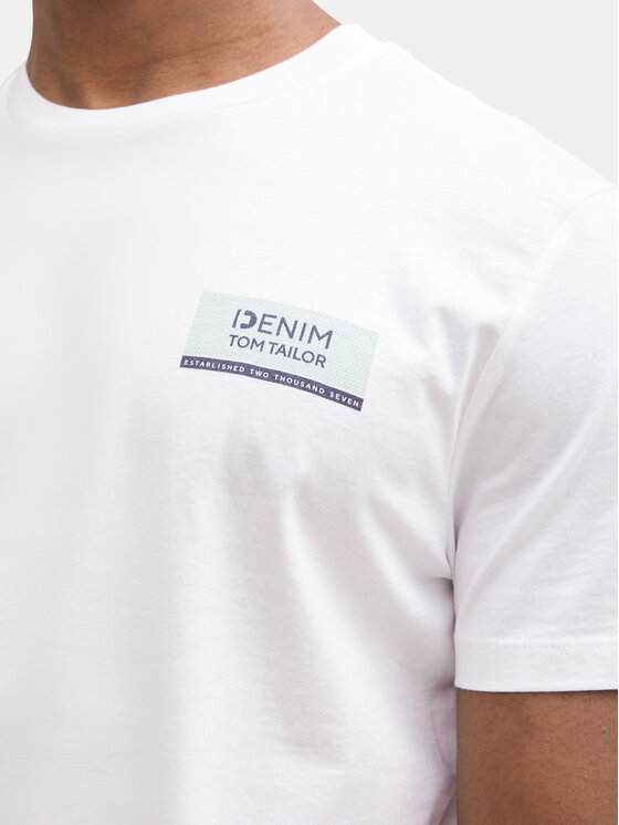 Tom Tailor Denim Tom Tailor Denim T-Shirt 1043491 Λευκό Regular Fit