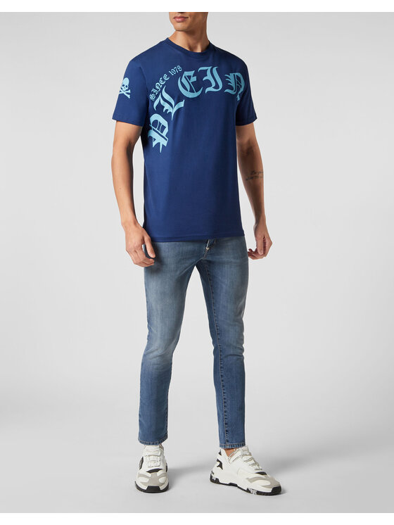 PHILIPP PLEIN PHILIPP PLEIN Tričko 329 Svetlo modrá Regular Fit