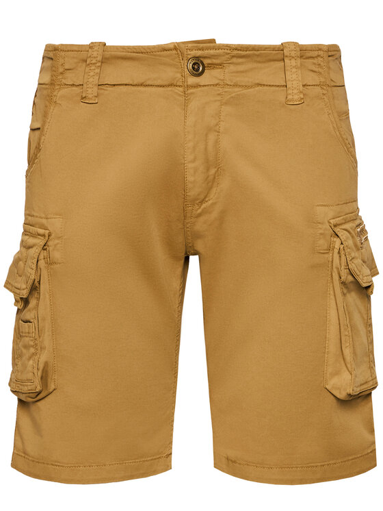 Alpha Industries Alpha Industries Šortky z materiálu Crew 176203 Hnědá Slim Fit