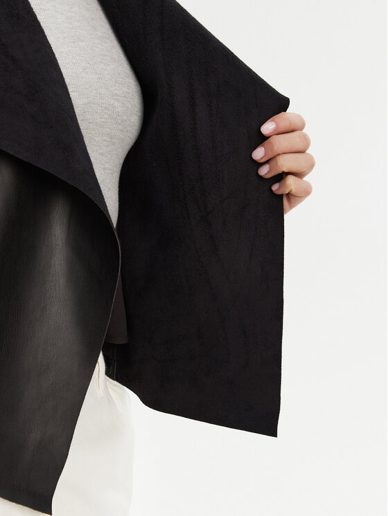 French Connection French Connection Jacke aus Kunstleder 75BZ7 Schwarz Regular Fit