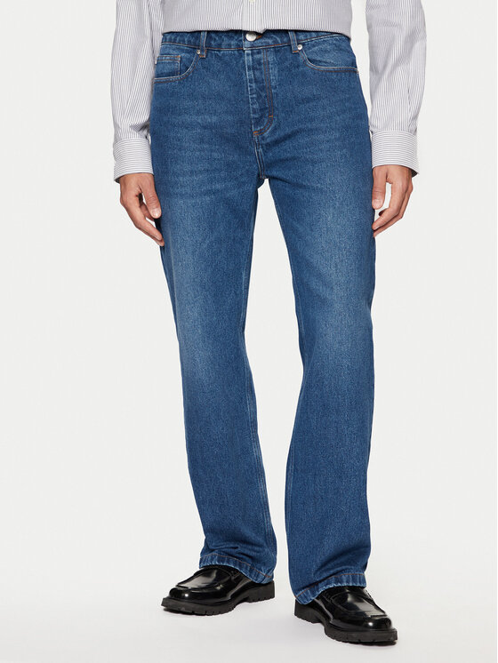 AMI PARIS AMI PARIS Jeans hlače UTR500.DE0025 Modra Straight Leg